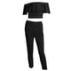 thumbnail image 2 of Cuello Barco Para Mujer Corto Casual Conjunto De Pantalón Corto De cinturo SG Colco  Conjunto de trajes de mujer, 2 of 8