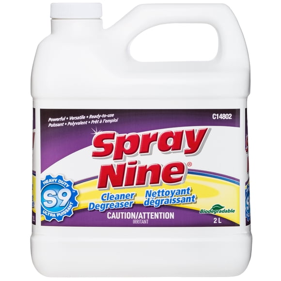 Spray Nine S9 Heavy Duty Cleaner Degreaser 2 L, Professional Strength, Versatile Cleaner, Home Garage Tool Cleaner