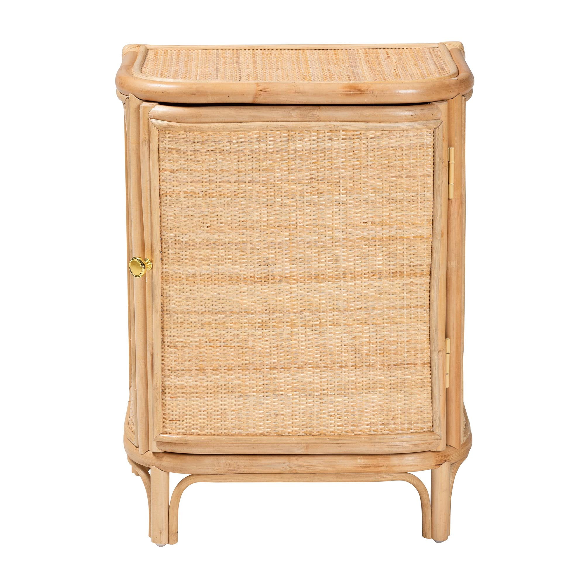 bali & pari Kiara Boho Nightstand, 1-Door, Natural