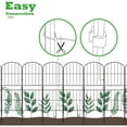 thumbnail image 3 of Decorative Garden Fence Fencing 10 Pack, 36in (H) x 10.8ft (L) Rustproof Metal Wire Panel Border Animal Barrier for Dog, Flower Edging for Yard Landscape Patio Outdoor Decor, Arched, 3 of 6