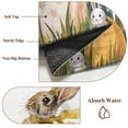 thumbnail image 6 of Round Rug 3.3Ft Washable Non-Slip, Easter Bunny Eggs Circle Area Rugs for Living Room Bedroom, Spring Tulip Daisy Flowers Leaves Country Indoor Floor Mats Carpet Runner for Home Decor Aesthetic, 6 of 8