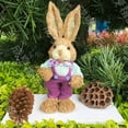 thumbnail image 3 of Easter Bunny Decoration Simulation Wooden Rabbit Figurine Garden Decor Spring Tabletop Ornament Standing Bunny Statue for Home Party Festive Gift Supplies, 3 of 6