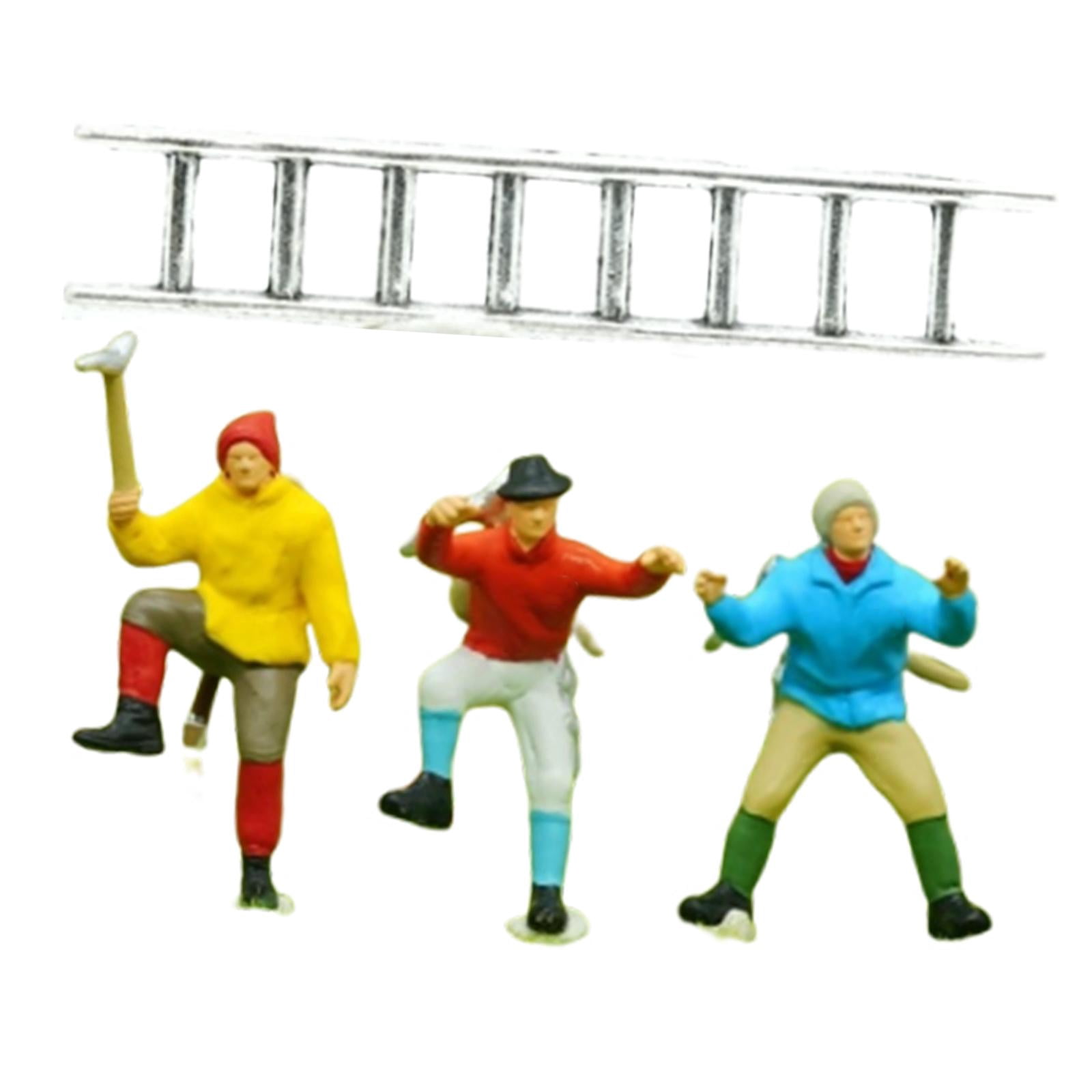 LeeQinersw 3 Pieces 1/64 Miniature Figures Mountain Climbing Ornaments for Collectibles