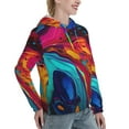 thumbnail image 6 of Salouo Colorful Abstract Swirls Pattern Hoodie Sweatshirts for Women, Autumn Pullover Hoodie Workout Sweat Women's Long Sleeve Preppy Sweatshirts-Medium, 6 of 7
