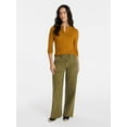 thumbnail image 2 of Time and Tru Women's Wide Leg Utility Trousers, 31" Inseam, Sizes 0-20, 2 of 6