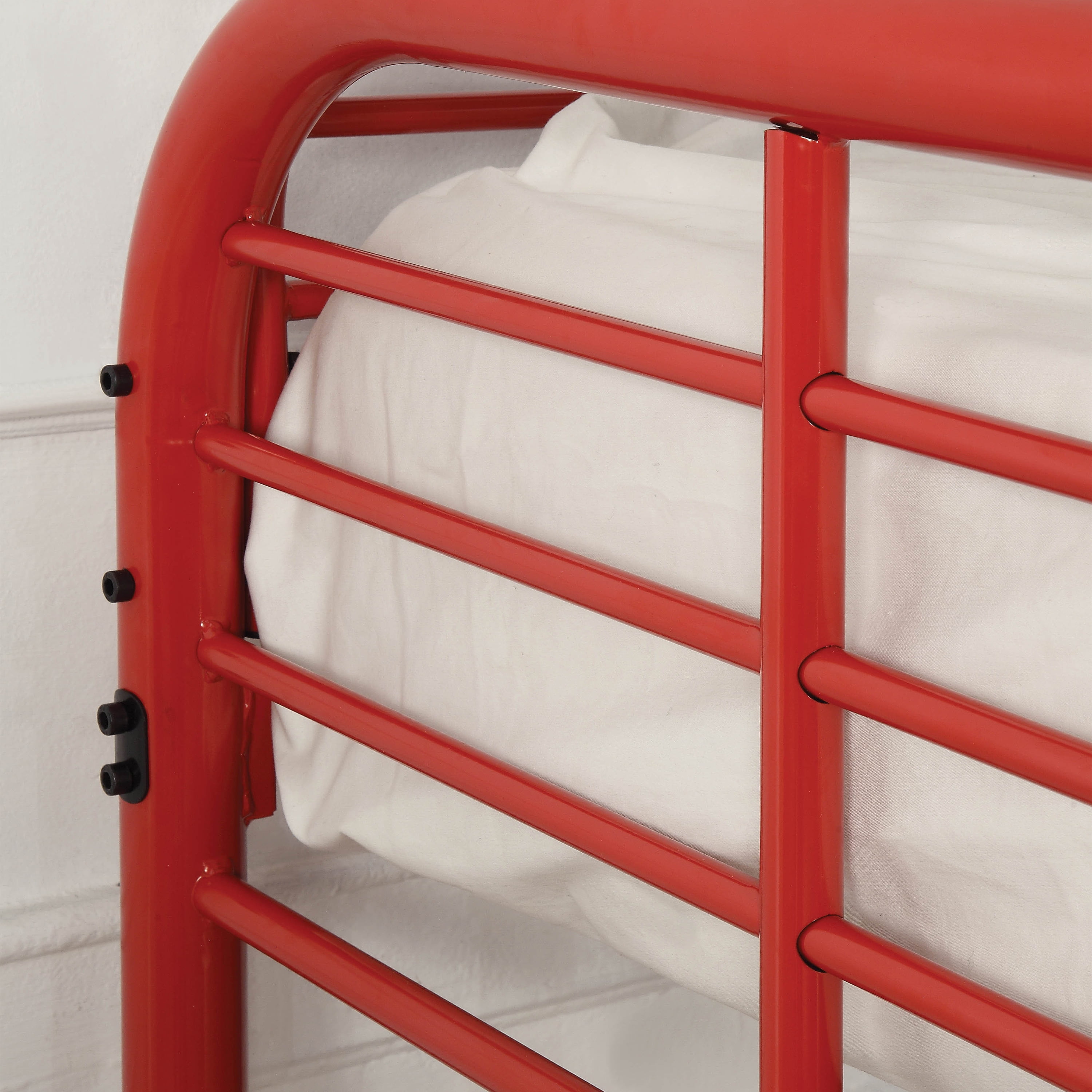 Furniture of America Wade Transitional Metal Bunk Bed, Twin/Twin, Red