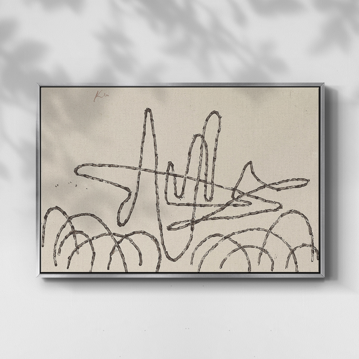 Vintage Sketch-XXII By Wexford Home Framed in Silver Wood Gallery Wrapped Canvas 27 in. x 41 in.