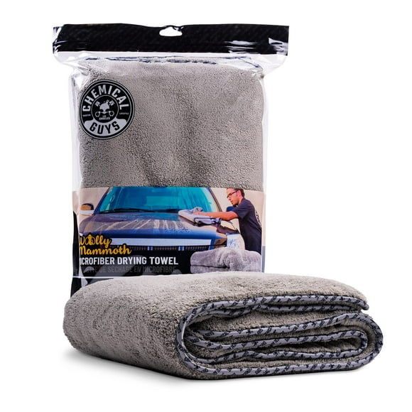 Toallas de microfibra Chemical Guys Woolly Mammoth, tamaño grande, gris