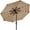Tan, variant on Ataucjin 10ft Outdoor Steel Polyester Market Patio Umbrella with Crank With 40 LED Lights,8 Ribs Market Umbrella With Push Button Tilt Easy Push Button,Tilt,Table Compatible(without umbrella base)