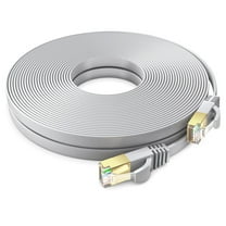 Ethernet Cable 50ft, (Gray) - Cat7 High-Speed LAN Cords for Gaming, Streaming, Router, Modem, PC, PS5, Xbox - Slim & Durable Design (50 Feet)