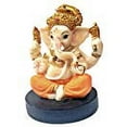 thumbnail image 3 of The Blessing, A White & Gold statue of Lord Ganesh Ganpati Elephant Hindu God made from Marble powder, 3 of 4
