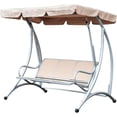thumbnail image 1 of Reemplazo de toldo para columpio, cubierta superior de repuesto para columpio, cubierta superior impermeable para patio, asiento de patio, muebles (beige), 1 of 8