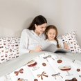 thumbnail image 4 of Manfei Brown Bow Knot Twin Comforter Sets,Sweet Ice Cream Bedding Set,Light Gray Reversible,2pcs,1 Comforter and 1 Pillowcase, 4 of 7