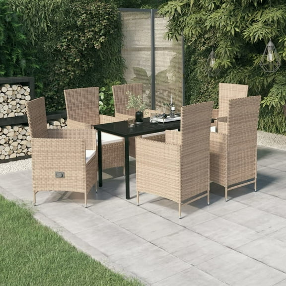 vidaXL Patio Dining Set Outdoor Dining Set Table and Chair Set for Garden