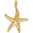 thumbnail image 5 of 14K Yellow Gold Diamond-Cut Starfish Pendant (34 X 26) Made In Peru k2944, 5 of 6