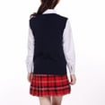 thumbnail image 4 of Women's V-Neck Sweater Vest in Premium Knit Fabric, Sleeveless Pullover Tank Top for School Uniforms & Professional Wear - Solid Colors Available, 4 of 5