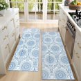 thumbnail image 4 of Kitchen Rugs Sets Of 2,Blue Ethnic Mandala Pattern Anti Fatigue Kitchen Mat Rugs Non Slip Washable,Decorative Kitchen Floor Mats for Kitchen,Sink,Laundry,17"X47", 4 of 5