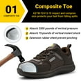 thumbnail image 2 of FitVille Wide Steel Toe Work Shoes for Men with Puncture Proof, 15 x-Wide, 2 of 5