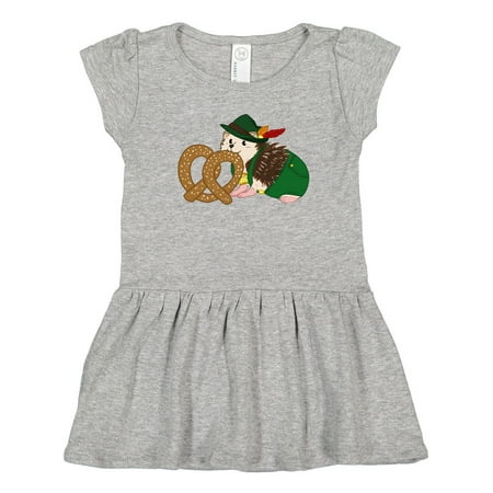 

Inktastic Cute Hedgehog with Pretzel Gift Toddler Girl Dress