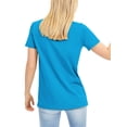 thumbnail image 2 of Ma Croix Womens Layering Short Sleeve Crew Tee Round Neck T-Shirts Pre-shrunk, 2 of 6