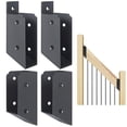 thumbnail image 1 of Stainless Steel 2 X 4Inch(Actually 1 ½ X 3 ½Inch) Deck Railing Connector,for Deck Railing, Handrail, Barn and Beam End,C, 1 of 10