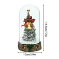 thumbnail image 3 of Xuniizn Table Top Christmas Tree, Glass Small Christmas Tree for Desk Decor, Mini Christmas Tree Ornaments for Office Decor, Christmas Decorations for Home, White, 3 of 8