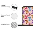 thumbnail image 6 of XMXT Waterproof Oven Mitts and Pot Holders Sets, Vintage Pink Colorful Butterfly Sets Kitchen Cooking Heat Resistant, 4 Pcs, 6 of 8