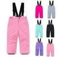 thumbnail image 3 of Xdegoge Kids Snow Pants Waterproof Windproof Insulated Boys Girls Ski Bibs Pant Winter Warm Outdoor Skiing Snowboarding Adjustable Strap Overalls 6-7Years, 3 of 3