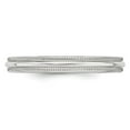 thumbnail image 4 of Primal Gold 14 Karat White Gold 3mm Milgrain Half Round Band Size 4.5, 4 of 10