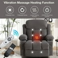thumbnail image 3 of Power Lift Recliner Chair with Heat and Vibration Massage - Electric Fabric Recliner for Elderly & Mobility Support, Remote Control, USB Charging & Side Pockets, Living Room Comfort (Gray), 3 of 9