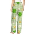 thumbnail image 3 of Sigee St Patrick's Day11 Print Women's Soft Pajama Pants - Breathable and Comfortable Lounge Sleep Bottoms with Elastic Waistband and Pockets-, 3 of 9
