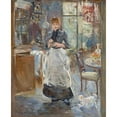 thumbnail image 3 of Berthe Morisot 12x14 Black Modern Framed Museum Art Print Titled - In the Dining Room (1886), 3 of 5