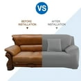 thumbnail image 4 of LAMIRO Solid Color Elastic Sofa Cover for L Shaped Sectional Corner Chaise Longue Sofa Stretch Couch Cover Slipcovers for Living Room, 4 of 7
