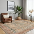thumbnail image 3 of Area Rug x for Living Room Bedroom Dining Room Washable Rugs Vintage Distressed Print Carpet UltraThin Chenille Low Pile Lightweight Rug with Non Slip Backing Sepia, 3 of 7