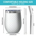 thumbnail image 5 of Modern 12oz Stainless Steel Insulated Wine Tumbler with Lid and Straw – Double Wall Vacuum Mug for Hot & Cold Drinks, 304 Steel Interior, Sweat-Free Design, 5 of 5