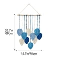 thumbnail image 3 of Leodye 1PCS Leaf Macrame Wall Hanging Tapestry, Hand Woven Wall Art Decor for Bedroom and Living Room Interior -15.7*26.7IN, 3 of 7