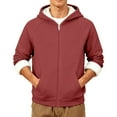 thumbnail image 5 of GrmtClth Sherpa Lined Hoodies for Men Thick Winter Fleece Lined Zip Up Hooded Sweatshirt Loose Fit Warm Long Sleeve Coat Jackets Deep Red S, 5 of 9