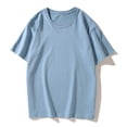 thumbnail image 3 of Lovzfmll Womens Summer Tops! Womens Short Sleeve Round Neck Shirts Summer Basic Tee Light blue 4XL, 3 of 6