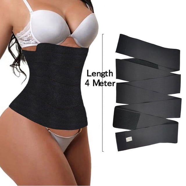 Entrenador de cintura para mujer, cinturón elástico para adelgazar, envoltura de abdomen, bandas de resistencia, correa de Control moldeadora de cuerpo 4M * 10CM