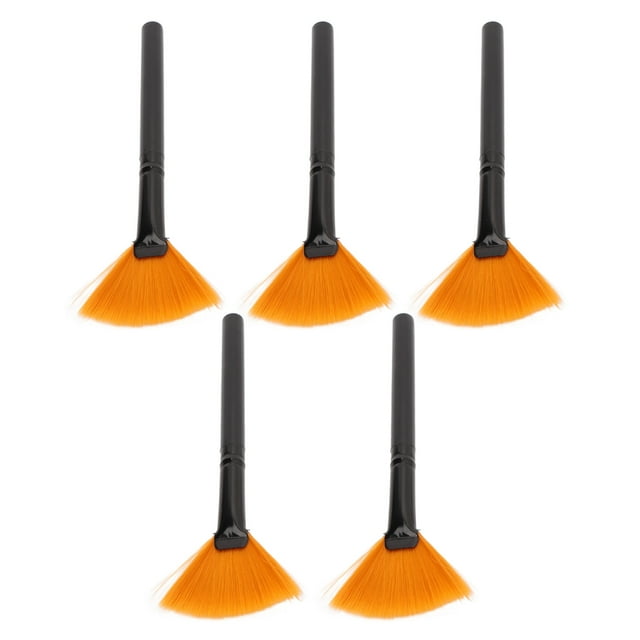 Cepillo De Máscara De Ventilador, Cepillos De Ventilador Suave De Tubo De Aluminio De Fibra De Alta Densidad 5 Piezas Para Máscara De Barro Para Cáscara Glicólica ANGGREK Soft Makeup Brushes