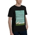 thumbnail image 2 of Bingfone Wood Grain Men'S Loose Fit Short-Sleeve Pocket T-Shirt, 2 of 7