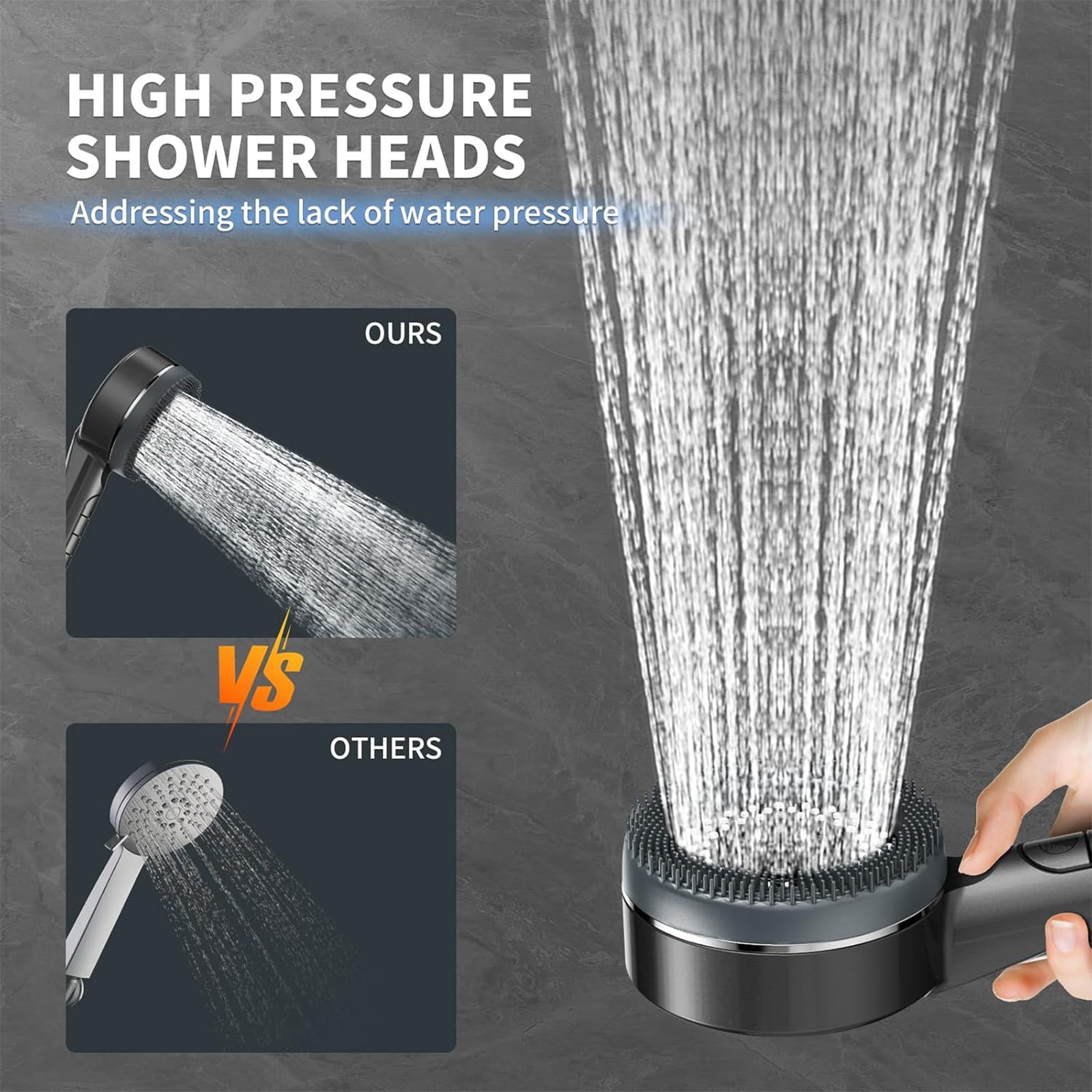 Filtered Shower Head with Handheld - High Pressure 3 Spray Modes Showerhead with Filters,Built-in Hose Connector, Water Saving, for Hard Water RV Home Camper Travel Trailer