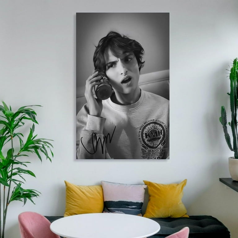 Black Whtie Funny Finn Wolfhard Signed Poster Prints Canvas Wall