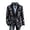 A-Black678, variant on Spider Skull Blazer for Men Gothic Orange Rose Embroidered Notched Lapel Corduroy Coat