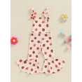 thumbnail image 2 of Suealasg Baby Girls Romper Pants Sleeveless Floral Print Jumpsuit Suspender Pants 6M 1T 2T 3T 4T Toddle Girls Summer Clothes, 2 of 7
