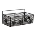 thumbnail image 1 of Cesta colgante para cocina, contenedor de almacenamiento, organizador de fregadero de metal, decoración sobre gabinete Negro, 1 of 7