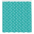 thumbnail image 3 of Ambesonne Bird Shower Curtain, Cartoon Style Clouds Seagulls, 69"Wx84"L, Dark Seafoam Pale Ruby, 3 of 3