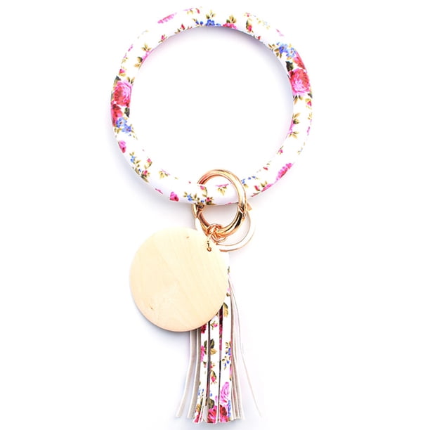 Llave para las mujeres de cuentas llavero anillo pulsera SilKeychain pulsera pulsera linda pulsera de silicona
