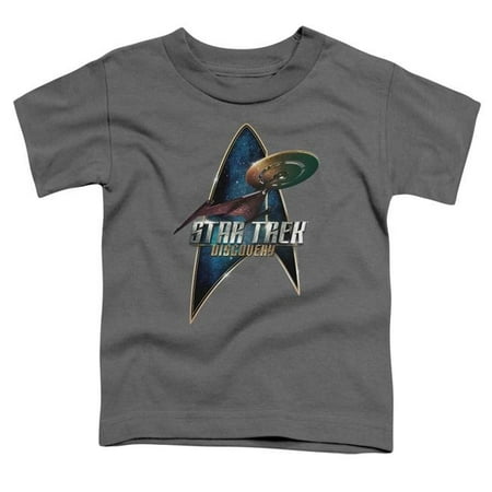 

Trevco CBS2294-TT-3 Star Trek Discovery & Discovery Deco Toddler Short Sleeve T-Shirt Charcoal - Large - 4 Toddler