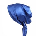 thumbnail image 5 of sweethay Gorro de pelo estampado para mujer, gorro de moda para la cabeza, pañuelo para la cabeza, gorro para dormir, envolturas para el pelo Azul real 2Conjunto, 5 of 5
